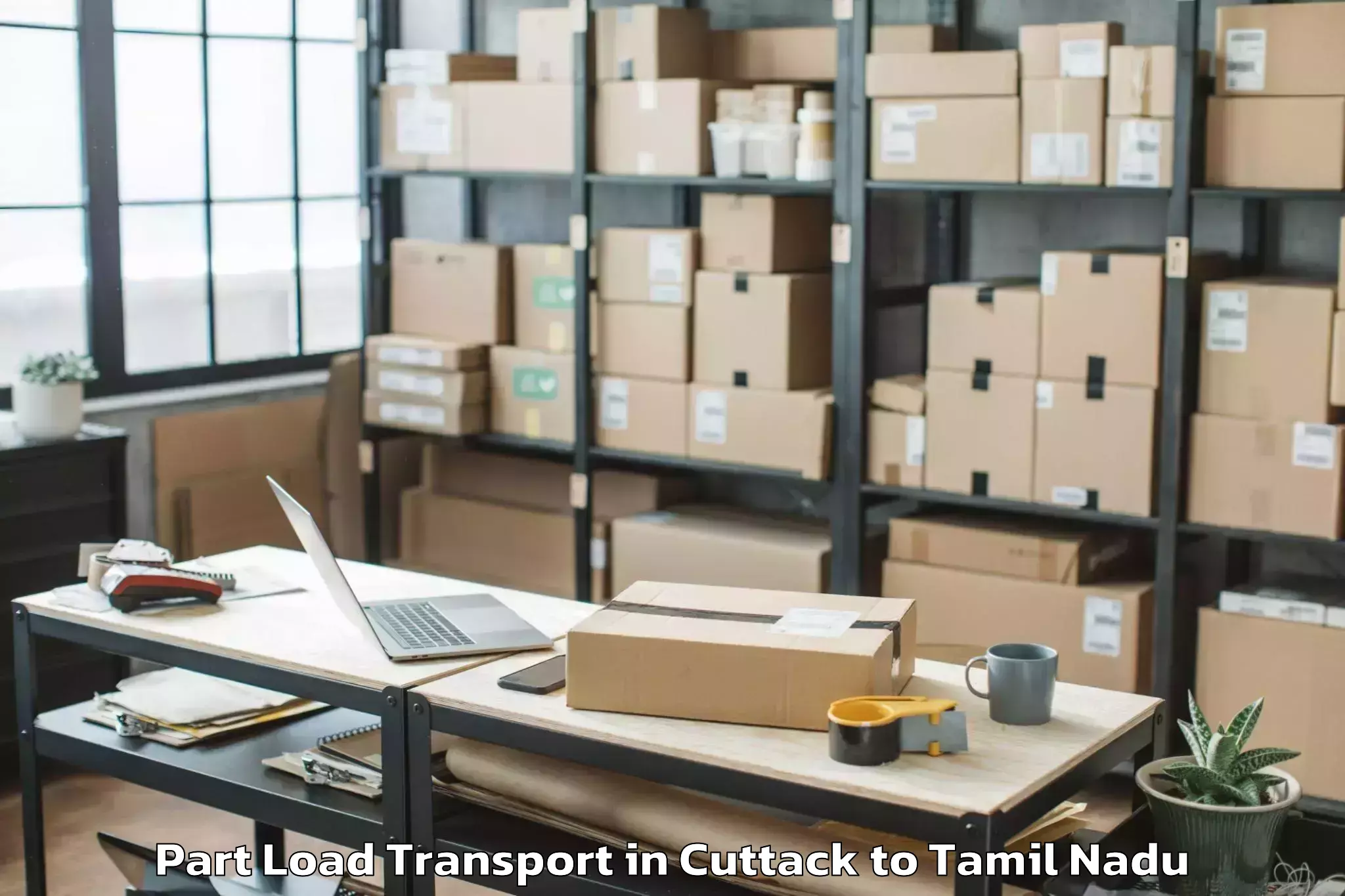 Professional Cuttack to Madukkur Part Load Transport